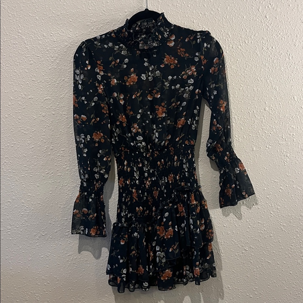 Princess Polly Evening Bloom Mini Dress Green Size 2 - Picture 5 of 5
